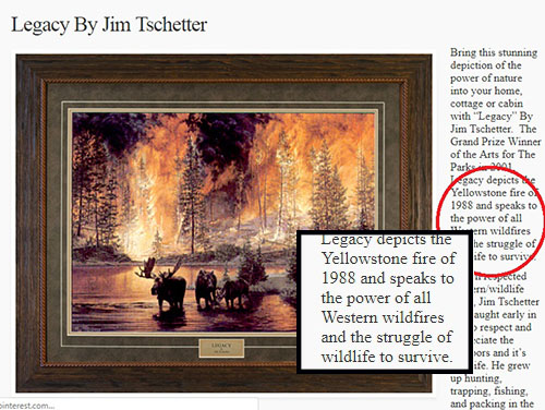 Най-популярната снимка от ада в Сибир всъщност е на пожар в Йелоустоун