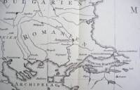 Карта на фамилия Лотер от ХVІІІ век, изобразяваща Бургас като най-значителен град в Югоизточна България