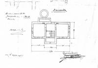 Скица от плана на къщата на Руси Кожухаров (сега Музей „Петя Дубарова”) с подписа на Рикардо Тоскани
