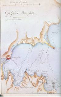 Картата на бургаския залив от Тетбу дьо Марини