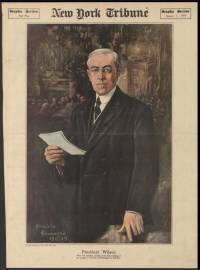 Портрет на Удроу Уилсън, отпечатан във в. „Ню Йорк трибун” на 3 август 1919 г.