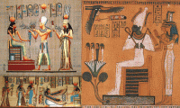 Изида е господарка на трона и лотоса. На този папирус й го поднасят Нефертари и Рамзес. На мъртвите са оставяни бели лотоси, за да й ги подарят. Може би оттук идва обичаят на мъртвите да се носят бели цветя