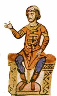 В ръкописа на византийския хронист Йоан Скилица, съхраняван в Мадридската библиотека, се срещат две изображения на кан Омуртаг, както и на един негов придворен, облечени в кафтани. Предполага се, че с жълтия цвят на ширитите художникът се е стремил да предаде факта, че одеждите са златотъкани