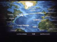 Пътят на бягството по бордния компютър в самолета от Лондон до Орландо, с който семейство Петкови замина в САЩ