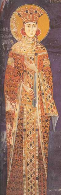 Елена Българска – фреска от манастира в Лесново, Македония