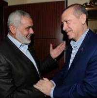 Във вторник Реджеп Ердоган разговаря в Истанбул с ръководителя на палестинското правителство на ХАМАС Исмаил Хание 
