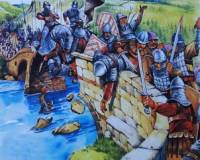 По думите на римския хронист Георги Пахимер „когато византийските войски преминаха така безредно през реката Скафида, сполетя ги нещастие, мостът се срути“ 