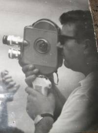 Снимката е от 1963 г,. Бай Георги като кореспондент на БНТ