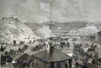 Литография от военните действия край Сливница по време на Сръбско-българската война