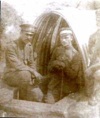 Поручик Чорбаджиев с капитан Франц през 1917 г. на Дойранския фронт