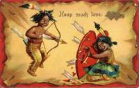Инфантилни амурчета изстрелват любовни стрели по „валентинките“, дори маскирани като индианци