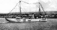 Крайцерът „Надежда” през 1911 г., по което време на него е монтирана първата радиостанция в нашия флот