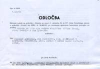 Факсимиле от заповедта за задържането на Любомир Николов в Югославия