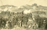 Битката при Пирот и влизането на българските войски в града на 15 ноември 1885 г. Литография от Музея за нова история на Варна при РИМ – Варна