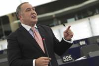Евродепутатът Слави Бинев държи пламенна реч пред Европарламента в подкрепа на българските моряци