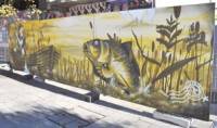 Графити с морски сюжети украсиха стената до сградата на общината в Бургас
