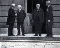 Д. Лойд-Джордж, В. Орландо, Ж. Клемансо и Уилсън през 1919 г. 