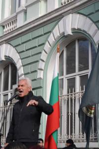 Сидеров изтеризира по време на митинга във Варна