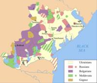 Карта с териториите в Украйна, населени с българи