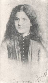 Иванка като ученичка в Букурещ в пансиона на мадам Брок през 1877 г.