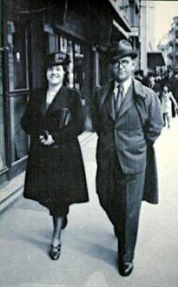 Атанас Далчев със съпругата си Анастасия, София, 1939 г.