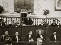 Стойчо Мошанов като председател на Народното събрание (прав на горния ред) през май 1938 г.