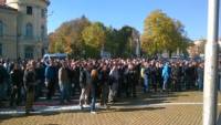 Момент от протестта на служителите в сектор „Сигурност“ в София