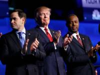 Момент от дебата на кандидатите за президент на САЩ от републиканската партия, състоял се на 29 октомври