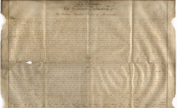 Във Великобритания намериха копие от Декларацията за независимостта на САЩ