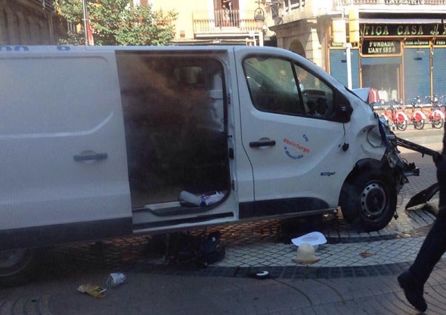 Мюсюлманин карал микробуса убиец в Барселона