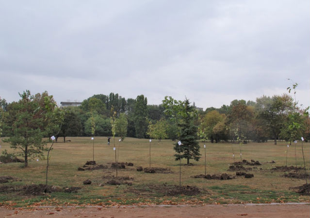Засадиха дръвчета в столичния Южен парк за деня на туризма