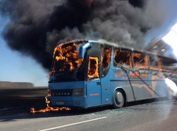 Нов инцидент с автобус - този път рейсът се запалил в движение