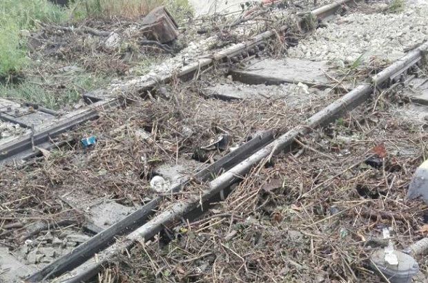 И железопътните релси пострадаха от потопа във Варна