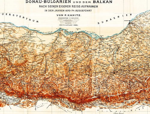 Феликс Каниц изработва над 50 карти на Княжество България и Източна Румелия