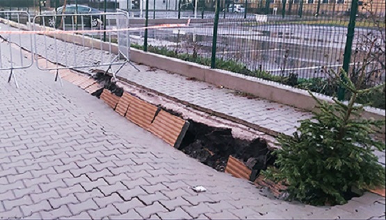 Изясняват защо пропадна тротоарът пред Медицинска академия в София
