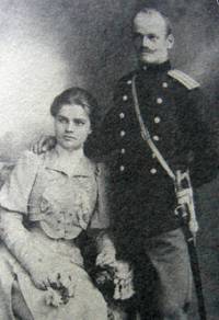 Арх. Стефан Джаков и съпругата му Олга,  Снимка: Държавен архив