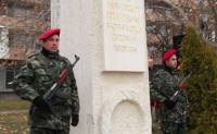 Пред паметника на жертвите на тероризма в Карлово