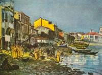 Руски части на лагер в Сан Стефано през 1878 г., картина на неизвестен художник