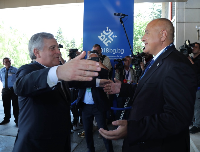 Борисов предлага на Антонио Таяни пакетът „Мобилност 1“ да бъде разгледан от следващия ЕП
