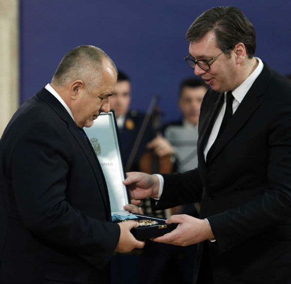 Премиерът Борисов беше награден с „Орденът на Република Сърбия“
